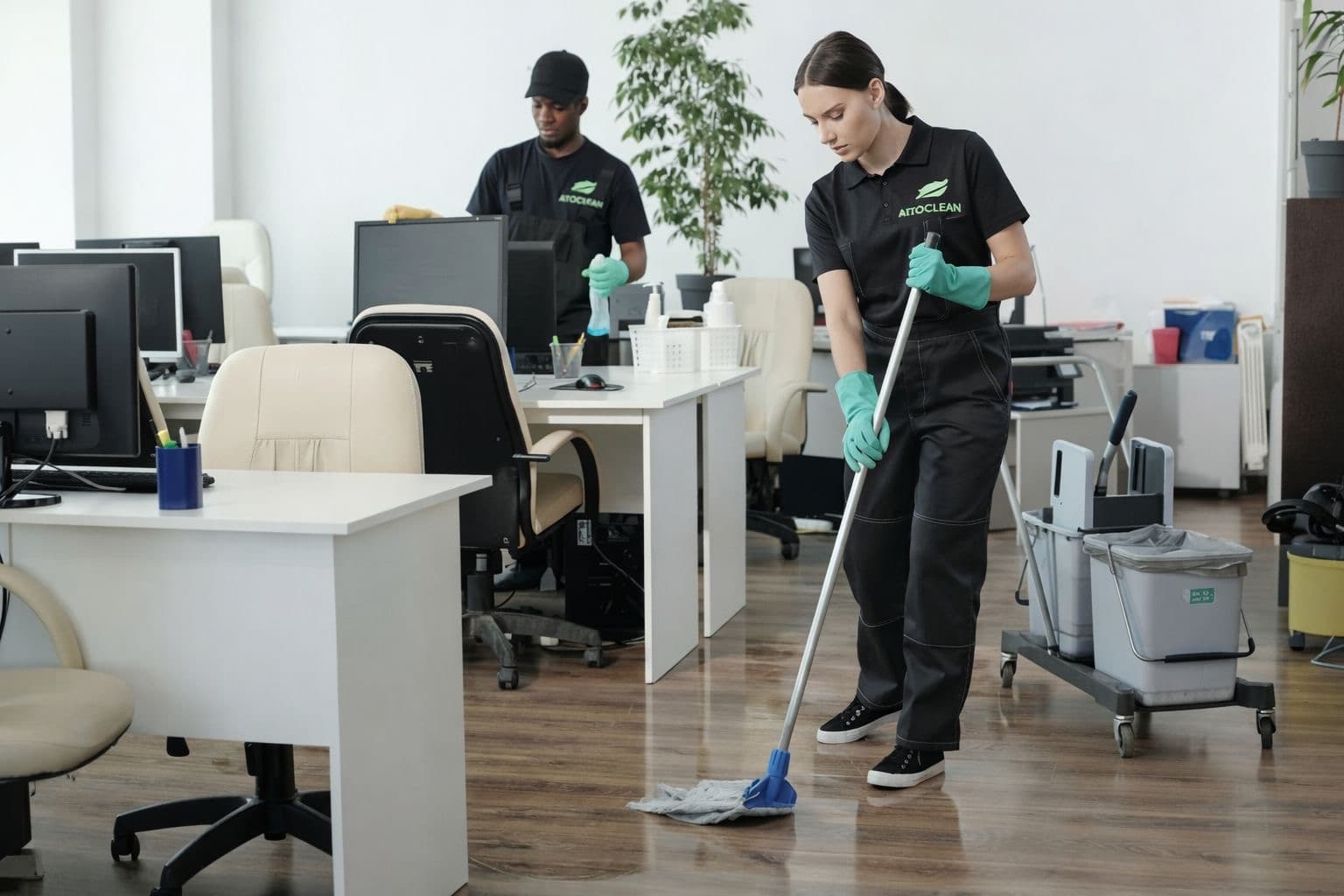 Cleaning supplies background